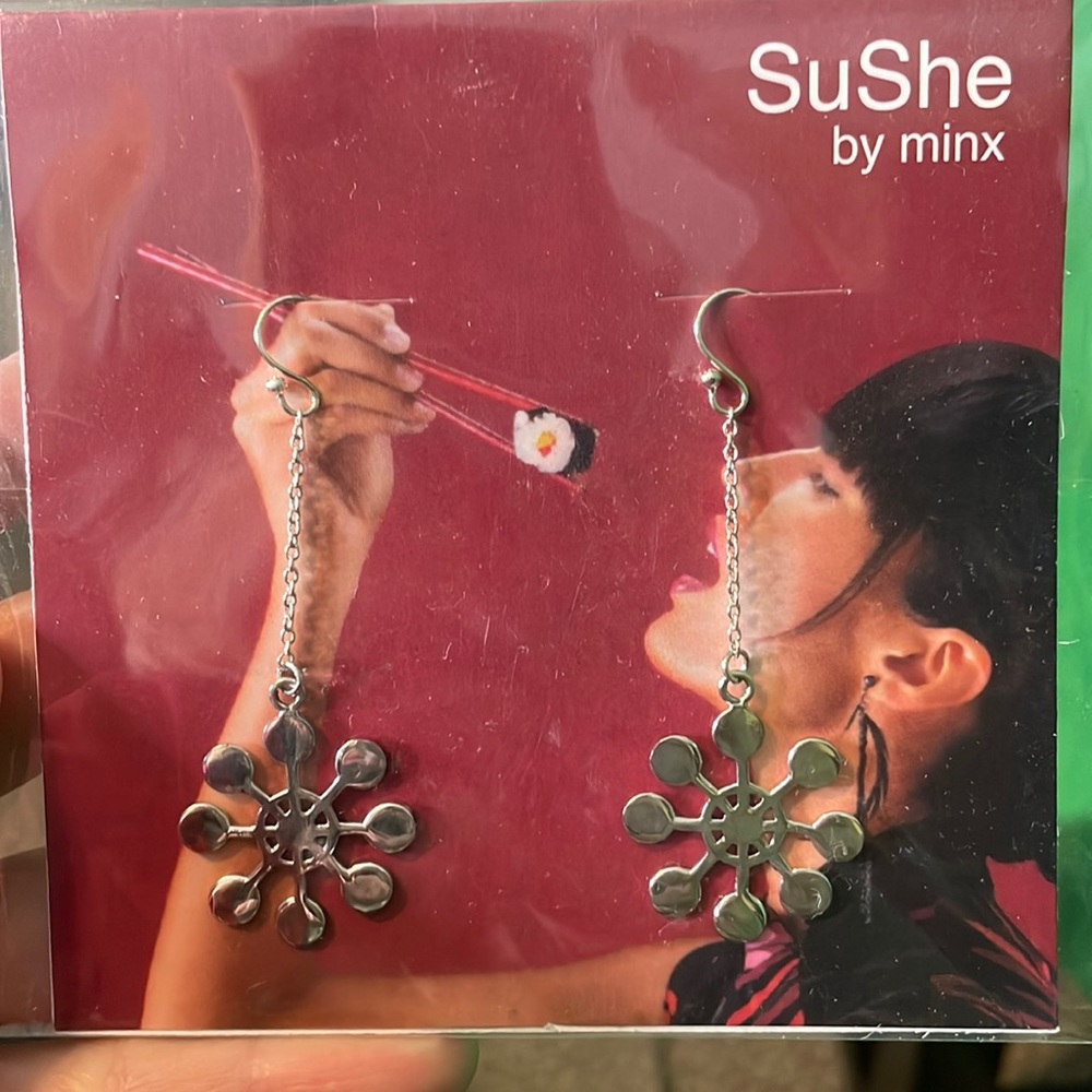 NWT minx earrings jewelry vintage retro silver 0.925